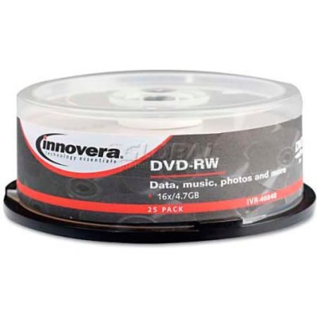 INNOVERA Innovera IVR46848 DVD-RW Discs, 4.7GB, 4x, Spindle, Silver, 25/Pack IVR46848***